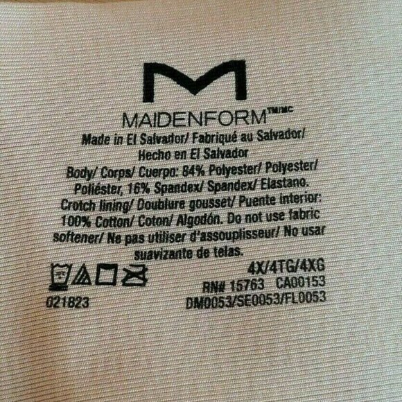 Maidenform Curvy Cooling Shaping Thong Firm Control Beige Plus Size 4X NEW - Picture 7 of 10